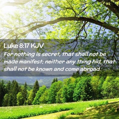 Picture 02 - Luke 8:17 KJV - For nothing is secret, that shall not be made - Bible Verse Picture
