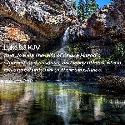 Picture 02 - Luke 8:3 KJV - And Joanna the wife of Chuza Herod's steward, and - Bible Verse Picture