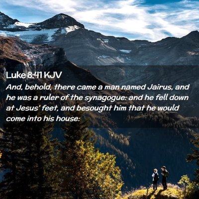 Picture 02 - Luke 8:41 KJV - And, behold, there came a man named Jairus, and - Bible Verse Picture