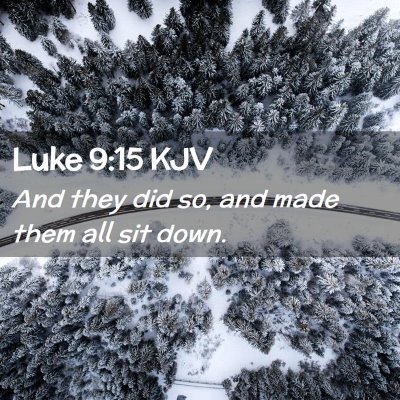 Picture 02 - Luke 9:15 KJV - And they did so, and made them all sit - Bible Verse Picture