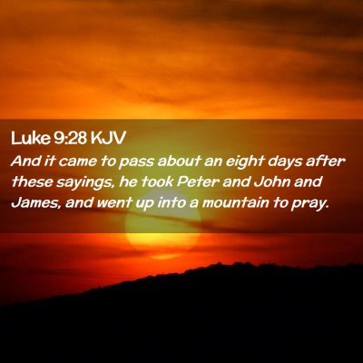 Picture 02 - Luke 9:28 KJV - And it came to pass about an eight days after - Bible Verse Picture
