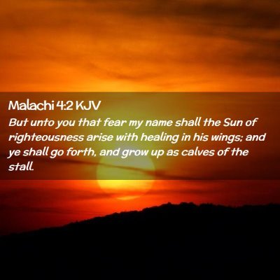 Picture 02 - Malachi 4:2 KJV - But unto you that fear my name shall the Sun of - Bible Verse Picture