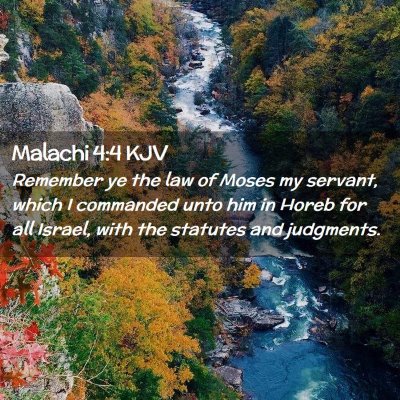 Picture 02 - Malachi 4:4 KJV - Remember ye the law of Moses my servant, which I - Bible Verse Picture