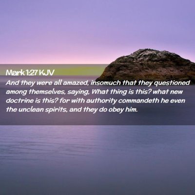 Picture 02 - Mark 1:27 KJV - And they were all amazed, insomuch that they - Bible Verse Picture