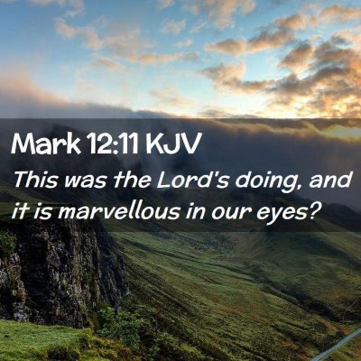 Picture 02 - Mark 12:11 KJV - This was the Lord's doing, and it is marvellous - Bible Verse Picture