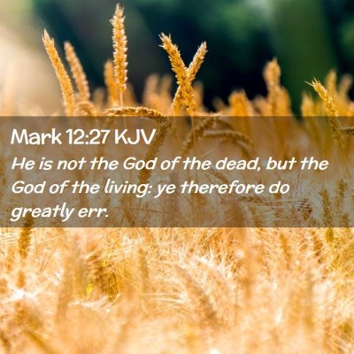 Picture 02 - Mark 12:27 KJV - He is not the God of the dead, but the God of the - Bible Verse Picture