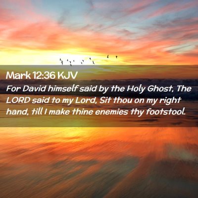 Picture 02 - Mark 12:36 KJV - For David himself said by the Holy Ghost, The - Bible Verse Picture