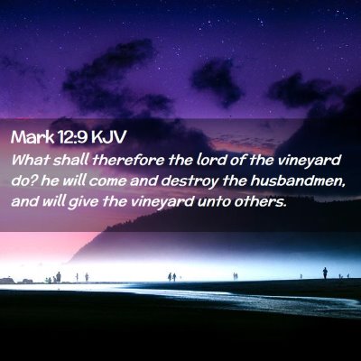 Picture 02 - Mark 12:9 KJV - What shall therefore the lord of the vineyard do? - Bible Verse Picture