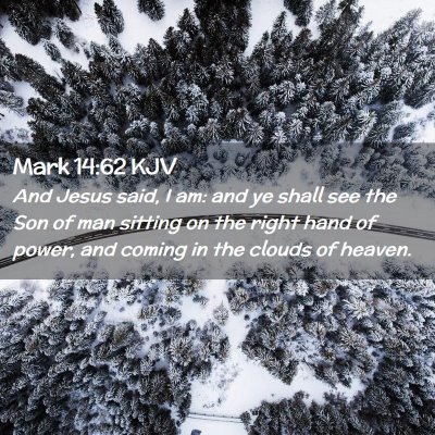Picture 02 - Mark 14:62 KJV - And Jesus said, I am: and ye shall see the Son of - Bible Verse Picture