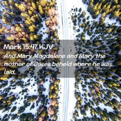 Picture 02 - Mark 15:47 KJV - And Mary Magdalene and Mary the mother of Joses - Bible Verse Picture