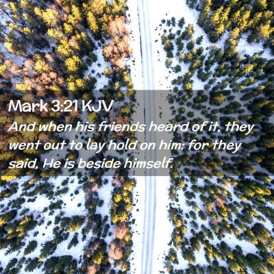 Picture 02 - Mark 3:21 KJV - And when his friends heard of it, they went out - Bible Verse Picture