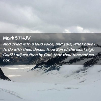 Picture 02 - Mark 5:7 KJV - And cried with a loud voice, and said, What have - Bible Verse Picture