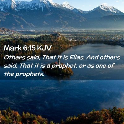 Picture 02 - Mark 6:15 KJV - Others said, That it is Elias. And others said, - Bible Verse Picture