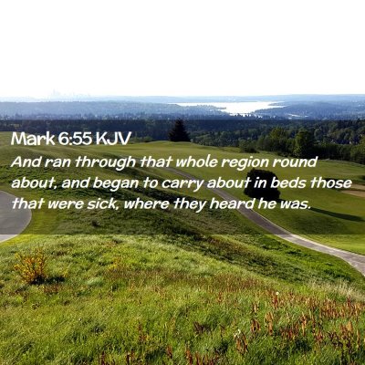 Picture 02 - Mark 6:55 KJV - And ran through that whole region round about, - Bible Verse Picture