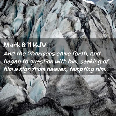 Picture 02 - Mark 8:11 KJV - And the Pharisees came forth, and began to - Bible Verse Picture