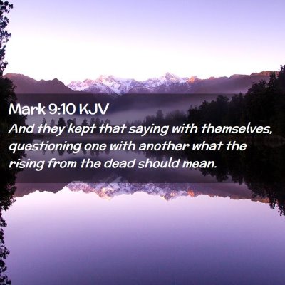 Picture 02 - Mark 9:10 KJV - And they kept that saying with themselves, - Bible Verse Picture
