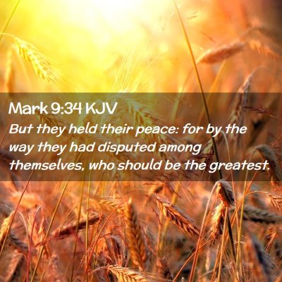 Picture 02 - Mark 9:34 KJV - But they held their peace: for by the way they - Bible Verse Picture