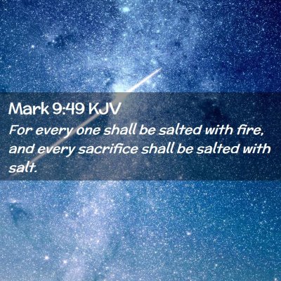 Picture 02 - Mark 9:49 KJV - For every one shall be salted with fire, and - Bible Verse Picture