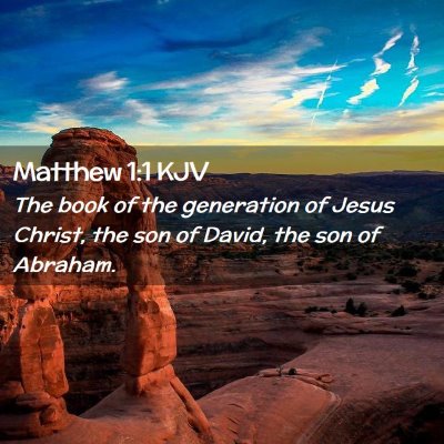Picture 02 - Matthew 1:1 KJV - The book of the generation of Jesus Christ, the - Bible Verse Picture