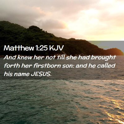 Picture 02 - Matthew 1:25 KJV - And knew her not till she had brought forth her - Bible Verse Picture