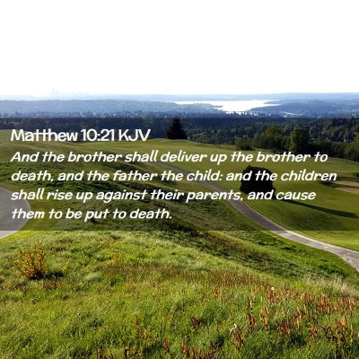 Picture 02 - Matthew 10:21 KJV - And the brother shall deliver up the brother to - Bible Verse Picture