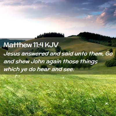 Picture 02 - Matthew 11:4 KJV - Jesus answered and said unto them, Go and shew - Bible Verse Picture