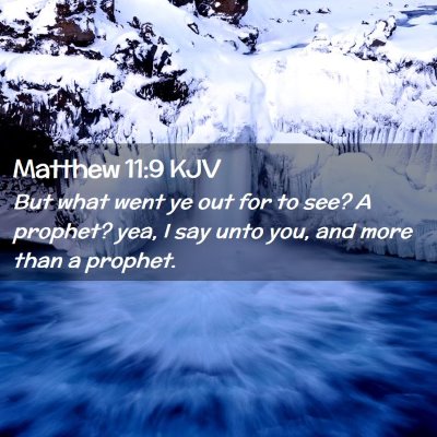 Picture 02 - Matthew 11:9 KJV - But what went ye out for to see? A prophet? yea, - Bible Verse Picture