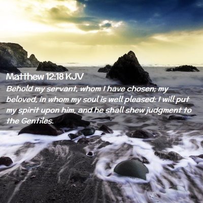 Picture 02 - Matthew 12:18 KJV - Behold my servant, whom I have chosen; my - Bible Verse Picture