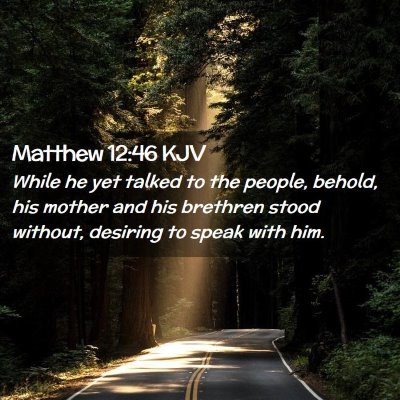 Picture 02 - Matthew 12:46 KJV - While he yet talked to the people, behold, his - Bible Verse Picture