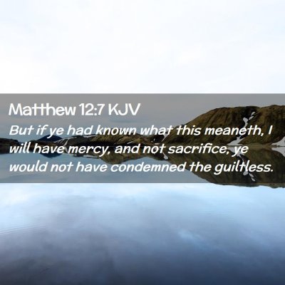 Picture 02 - Matthew 12:7 KJV - But if ye had known what this meaneth, I will - Bible Verse Picture