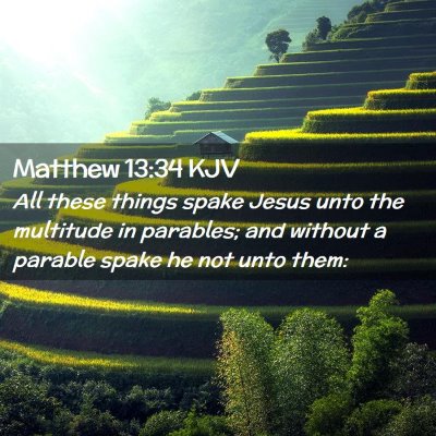 Picture 02 - Matthew 13:34 KJV - All these things spake Jesus unto the multitude - Bible Verse Picture
