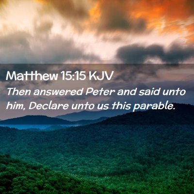 Picture 02 - Matthew 15:15 KJV - Then answered Peter and said unto him, Declare - Bible Verse Picture