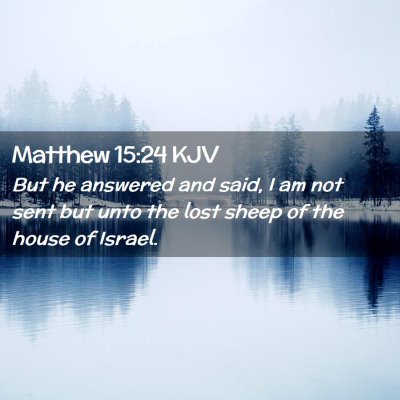 Picture 02 - Matthew 15:24 KJV - But he answered and said, I am not sent but unto - Bible Verse Picture