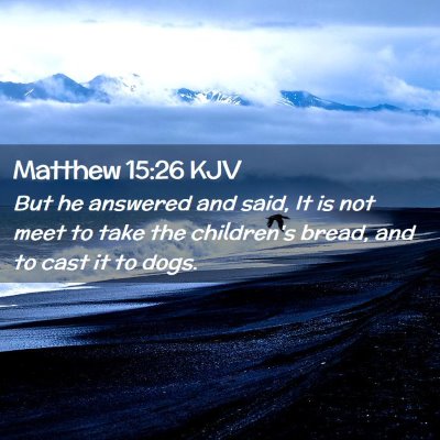 Picture 02 - Matthew 15:26 KJV - But he answered and said, It is not meet to take - Bible Verse Picture