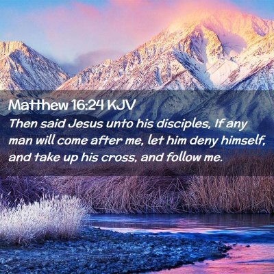 Picture 02 - Matthew 16:24 KJV - Then said Jesus unto his disciples, If any man - Bible Verse Picture