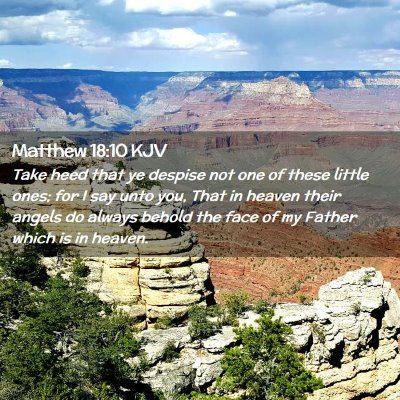 Picture 02 - Matthew 18:10 KJV - Take heed that ye despise not one of these little - Bible Verse Picture