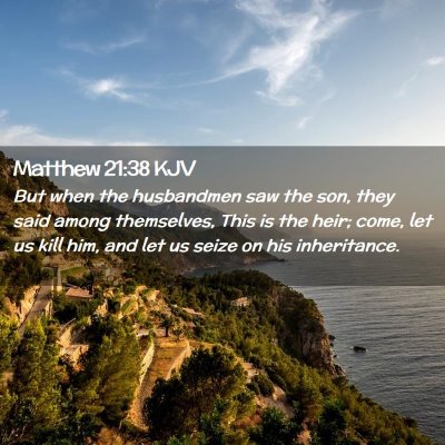 Picture 02 - Matthew 21:38 KJV - But when the husbandmen saw the son, they said - Bible Verse Picture