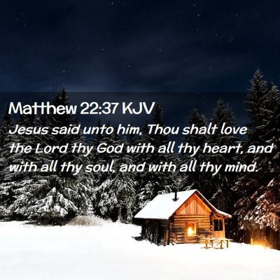 Picture 02 - Matthew 22:37 KJV - Jesus said unto him, Thou shalt love the Lord thy - Bible Verse Picture