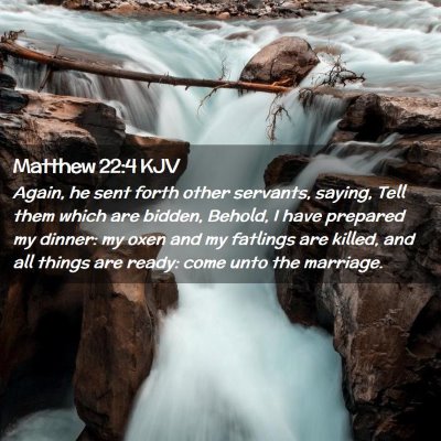 Picture 02 - Matthew 22:4 KJV - Again, he sent forth other servants, saying, Tell - Bible Verse Picture