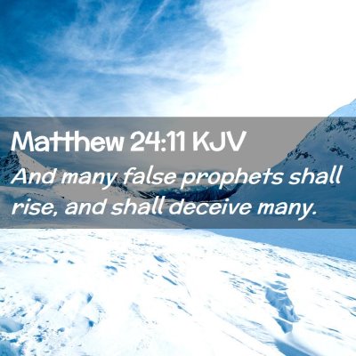 Picture 02 - Matthew 24:11 KJV - And many false prophets shall rise, and shall - Bible Verse Picture