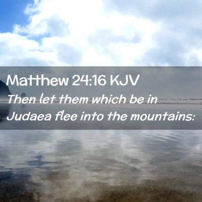 Picture 02 - Matthew 24:16 KJV - Then let them which be in Judaea flee into the - Bible Verse Picture
