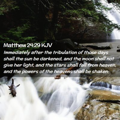 Picture 02 - Matthew 24:29 KJV - Immediately after the tribulation of those days - Bible Verse Picture