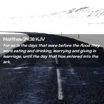 Picture 02 - Matthew 24:38 KJV - For as in the days that were before the flood - Bible Verse Picture