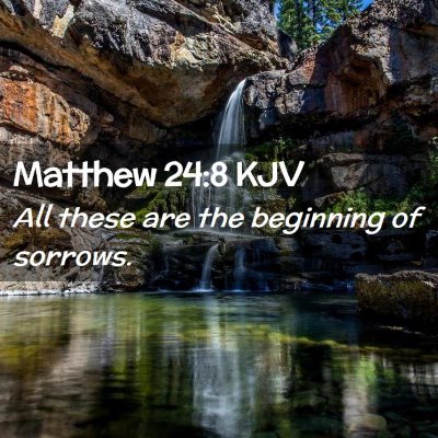 Picture 02 - Matthew 24:8 KJV - All these are the beginning of - Bible Verse Picture
