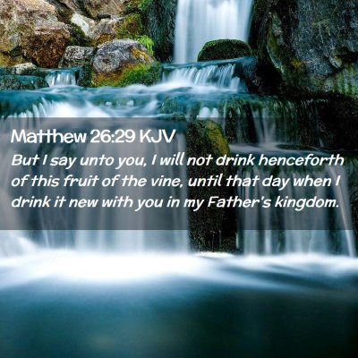 Picture 02 - Matthew 26:29 KJV - But I say unto you, I will not drink henceforth - Bible Verse Picture