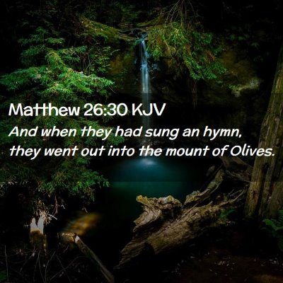 Picture 02 - Matthew 26:30 KJV - And when they had sung an hymn, they went out - Bible Verse Picture