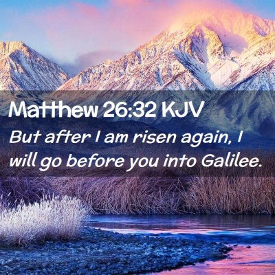 Picture 02 - Matthew 26:32 KJV - But after I am risen again, I will go before you - Bible Verse Picture