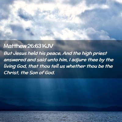 Picture 02 - Matthew 26:63 KJV - But Jesus held his peace, And the high priest - Bible Verse Picture