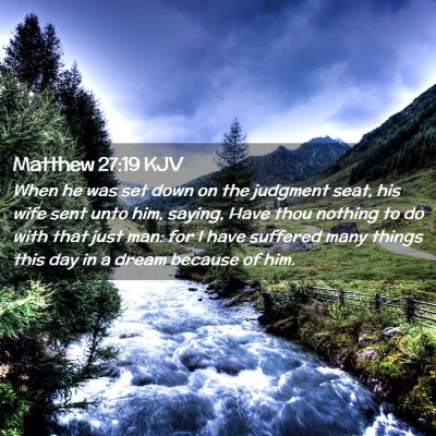 Picture 02 - Matthew 27:19 KJV - When he was set down on the judgment seat, his - Bible Verse Picture