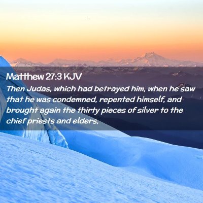 Picture 02 - Matthew 27:3 KJV - Then Judas, which had betrayed him, when he saw - Bible Verse Picture